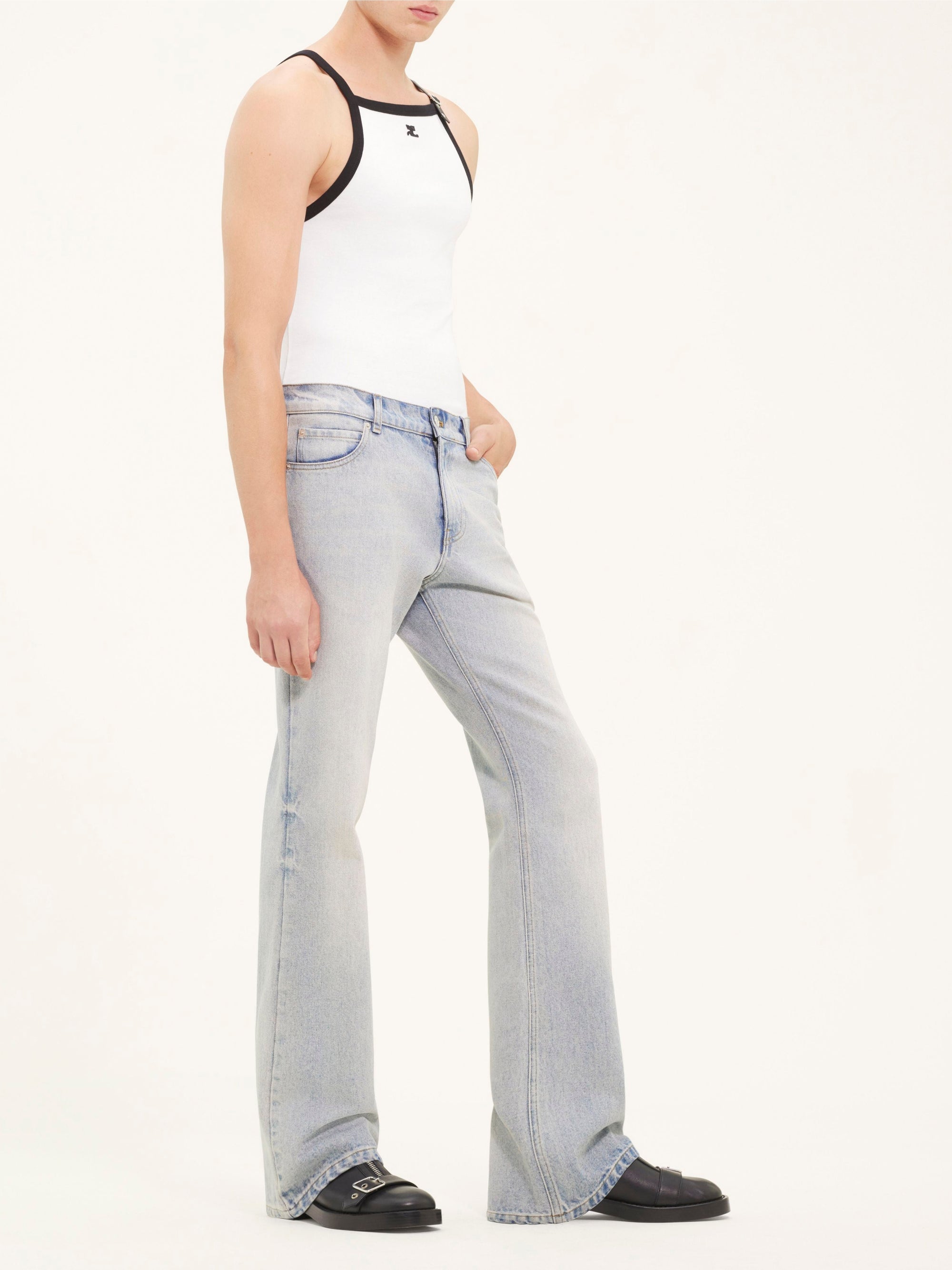 70's bootcut denim Pant - Light Blue Wash