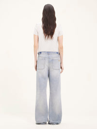 Multiflex denim baggy Pant - Light Blue Wash