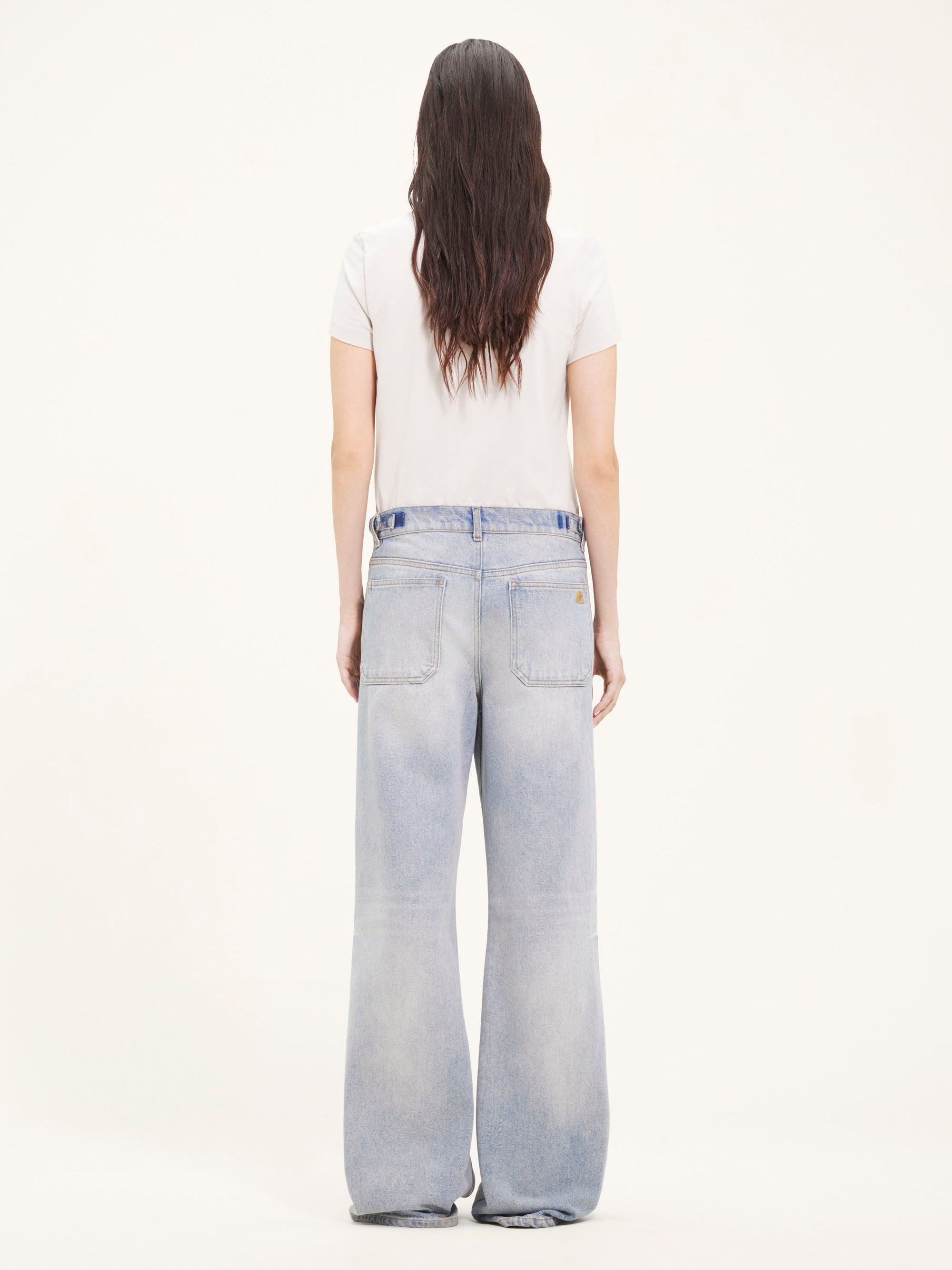 Multiflex denim baggy Pant - Light Blue Wash