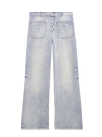 Multiflex denim baggy Pant - Light Blue Wash