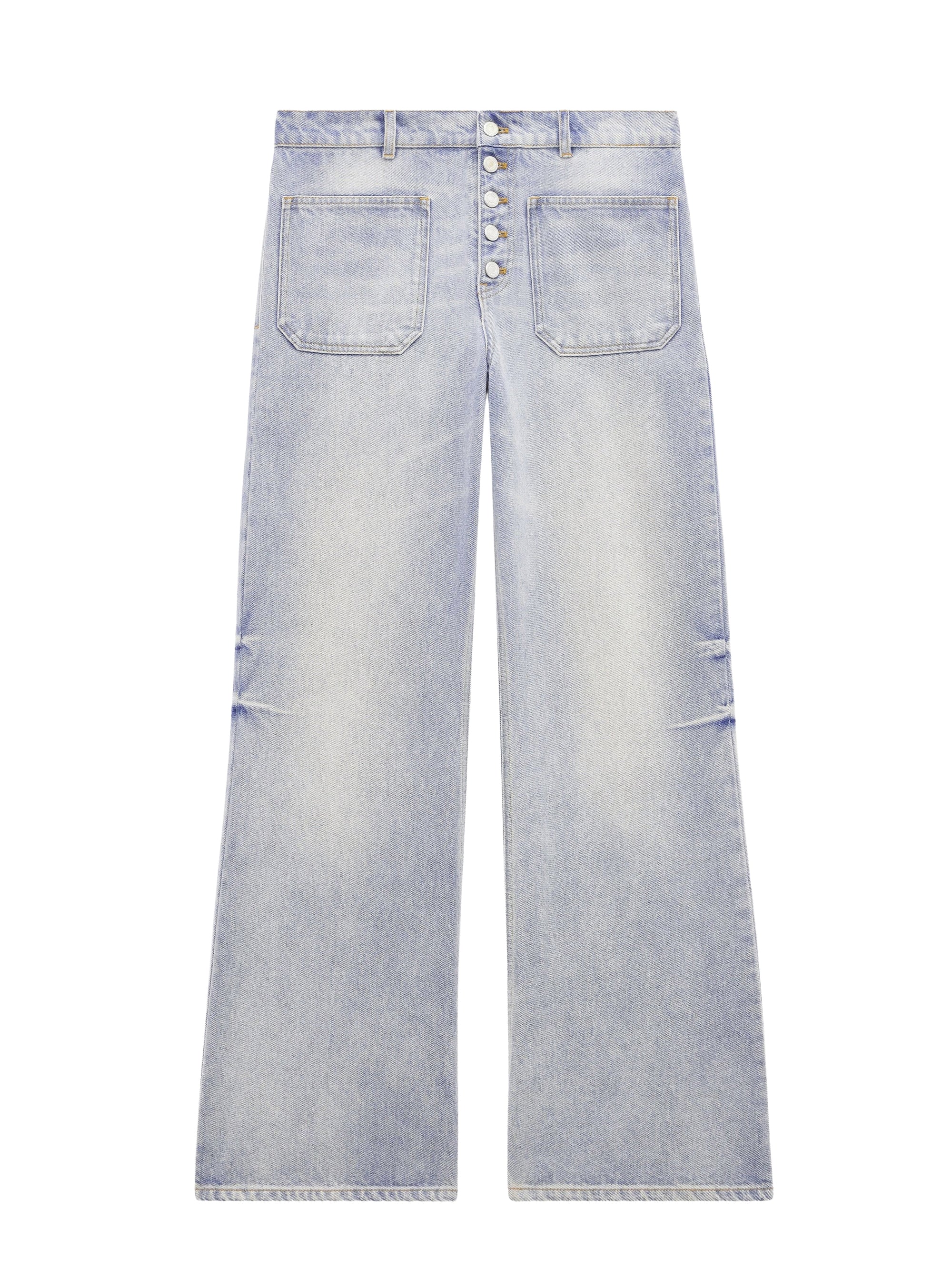 Multiflex denim baggy Pant - Light Blue Wash