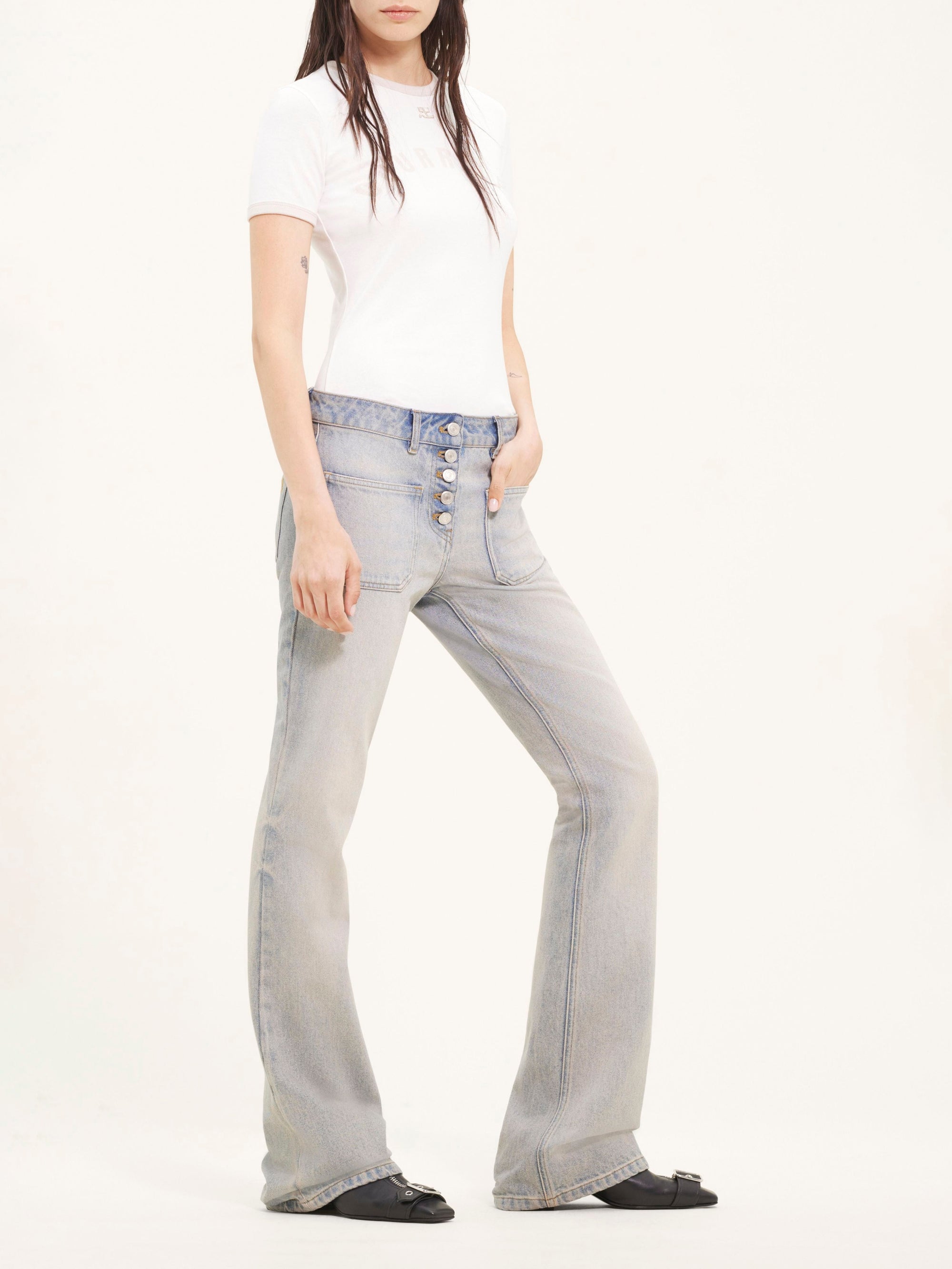 Multiflex denim bootcut Pant - Light Blue Wash
