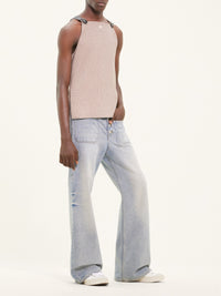 Multiflex denim baggy Pant - Light Blue Wash