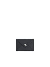 Ac stud grained leather Cardholder - Black