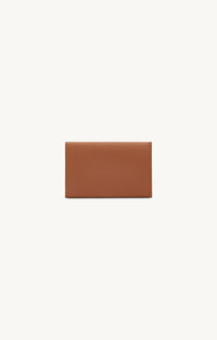 Ac stud grained leather Cardholder - Toffee