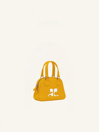 Mini Leather Bowling Bag - Yellow