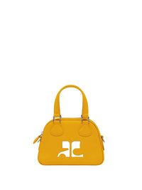 Mini Leather Bowling Bag - Yellow