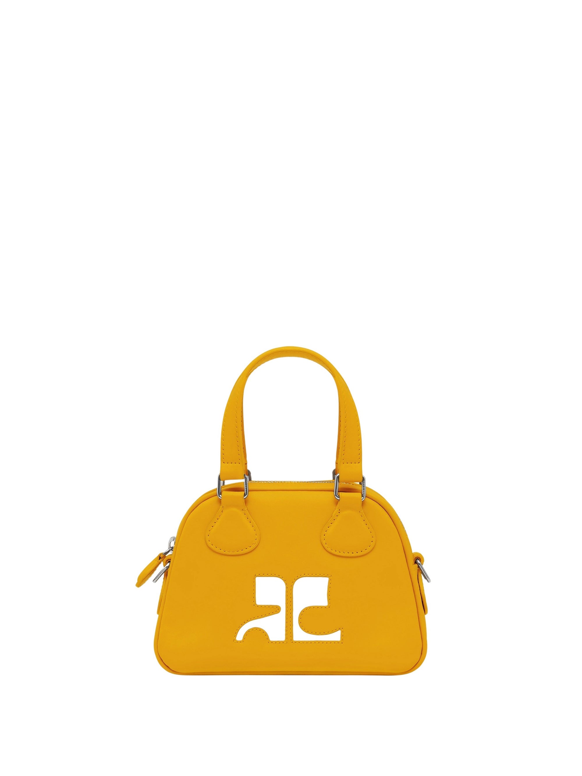 Mini Leather Bowling Bag - Yellow
