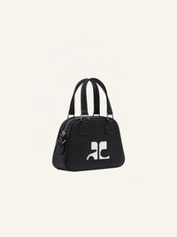 Mini leather bowling Bag - Black