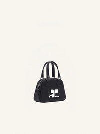 Mini leather bowling Bag - Black