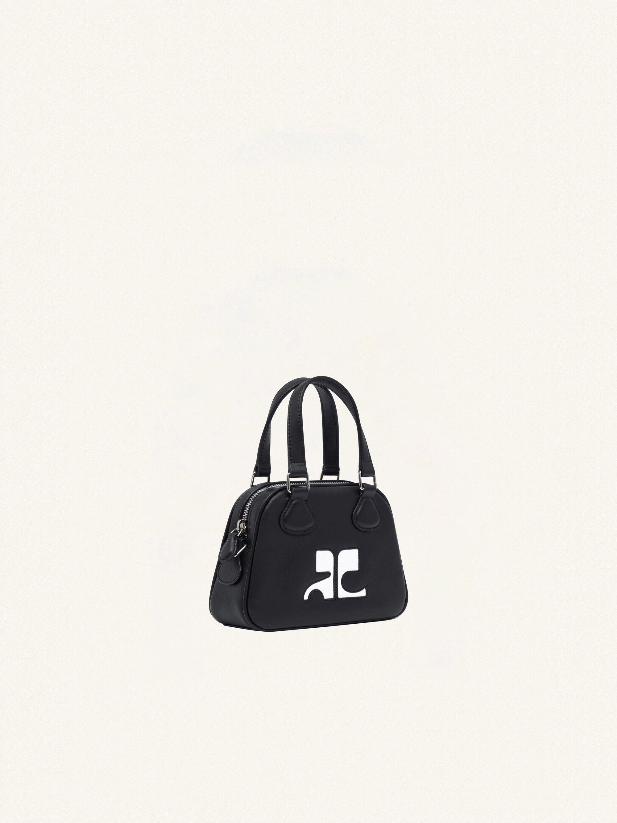Mini leather bowling Bag - Black