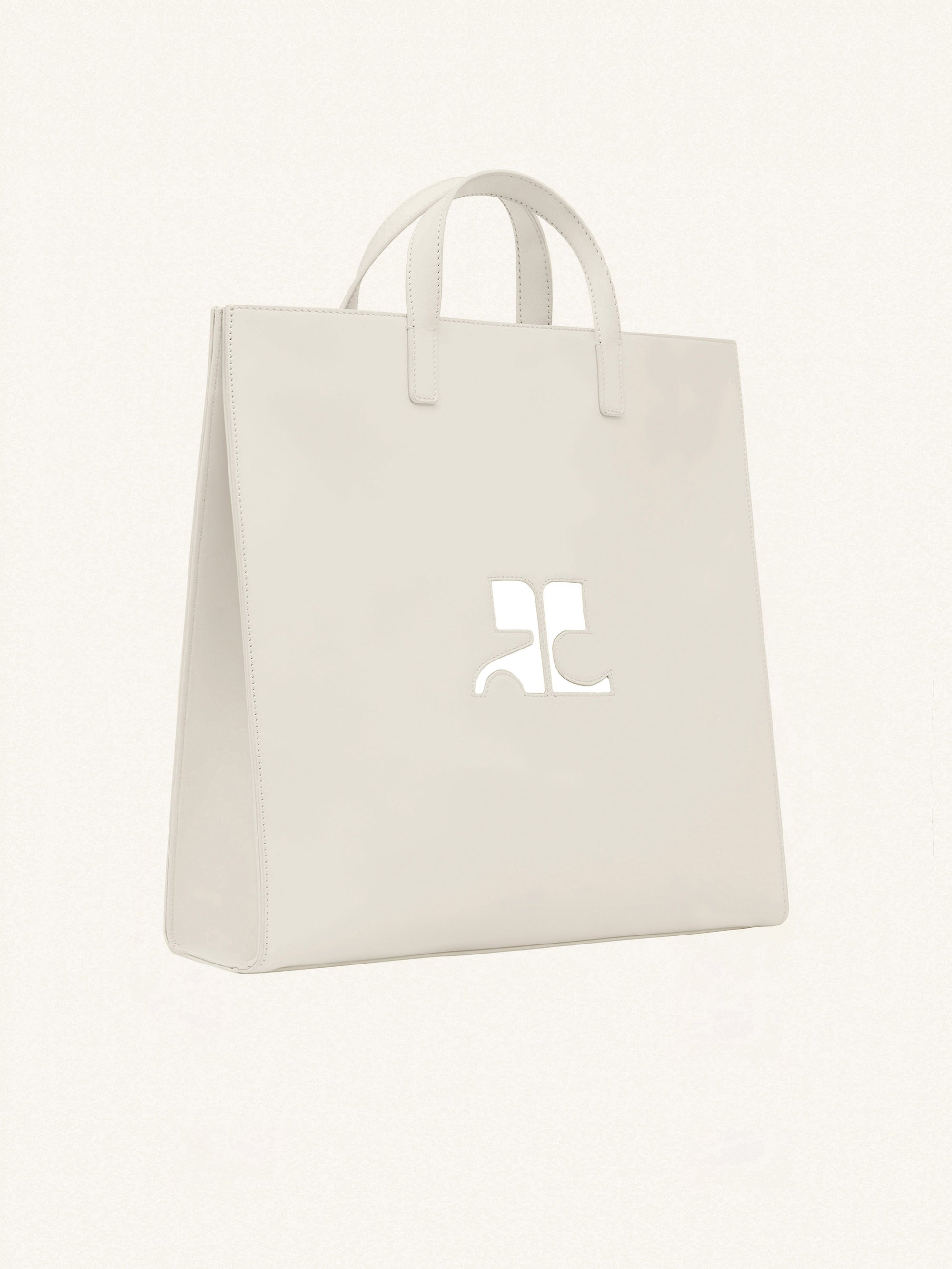 Heritage leather tote Bag - Mastic Grey