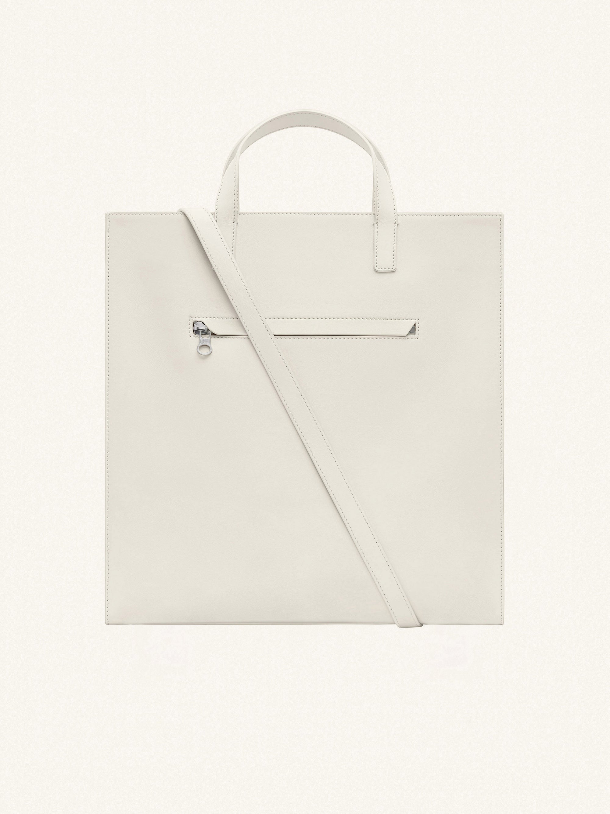 Heritage leather tote Bag - Mastic Grey