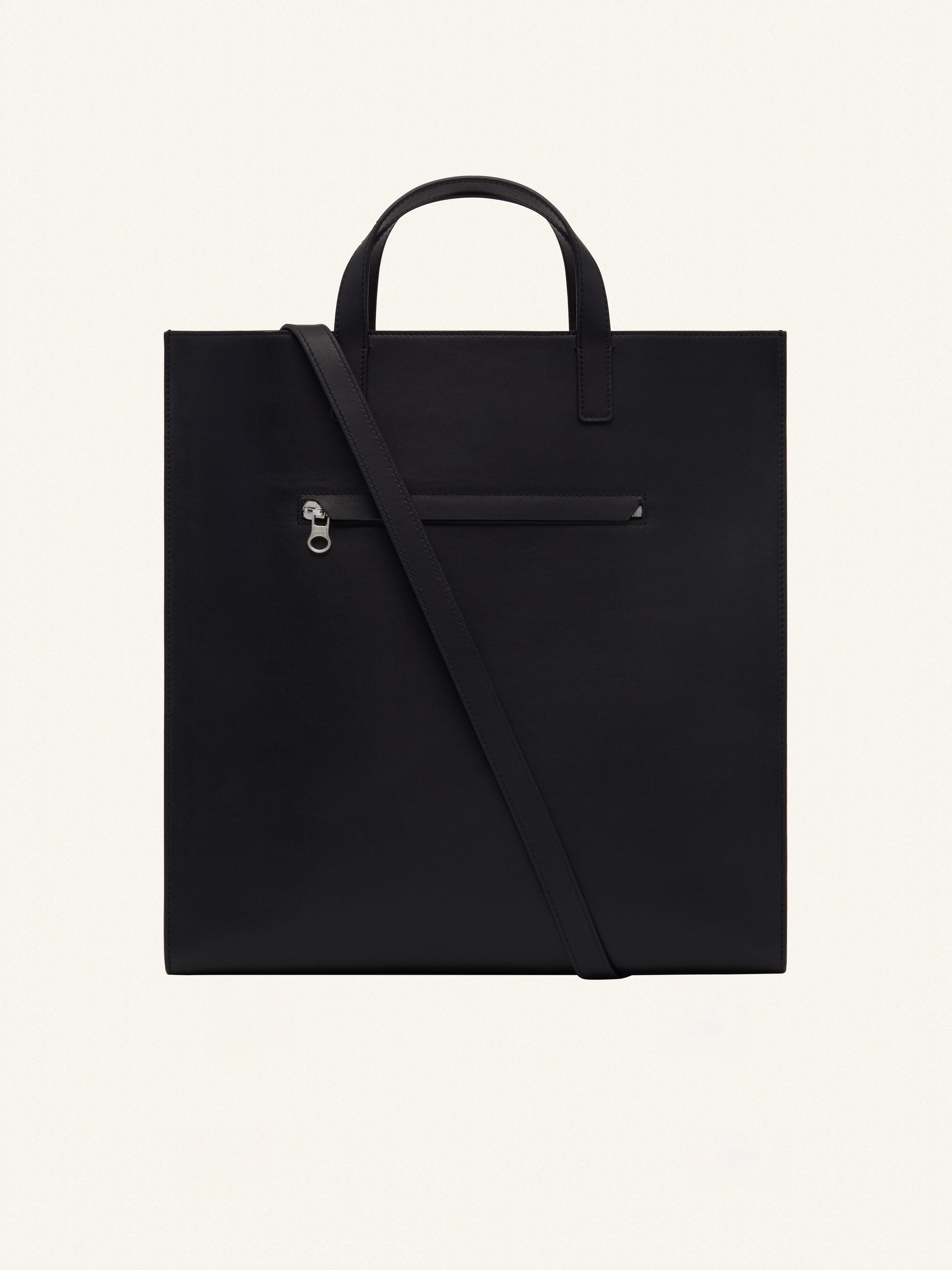 Heritage Leather Tote Bag - Black