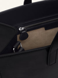 Heritage leather tote Bag - Black