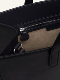 Heritage Leather Tote Bag - Black