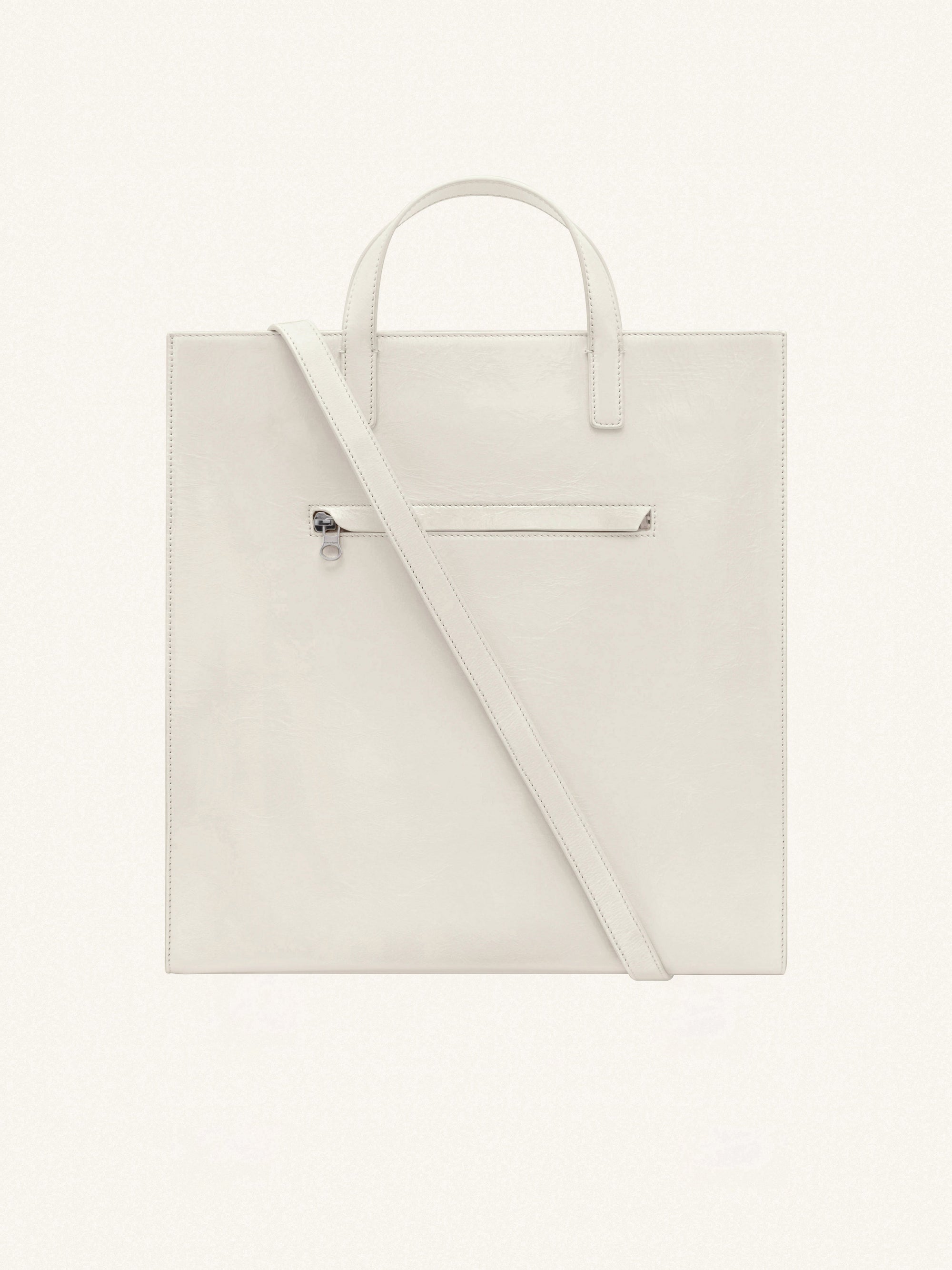 Heritage naplack leather tote Bag - Mastic Grey