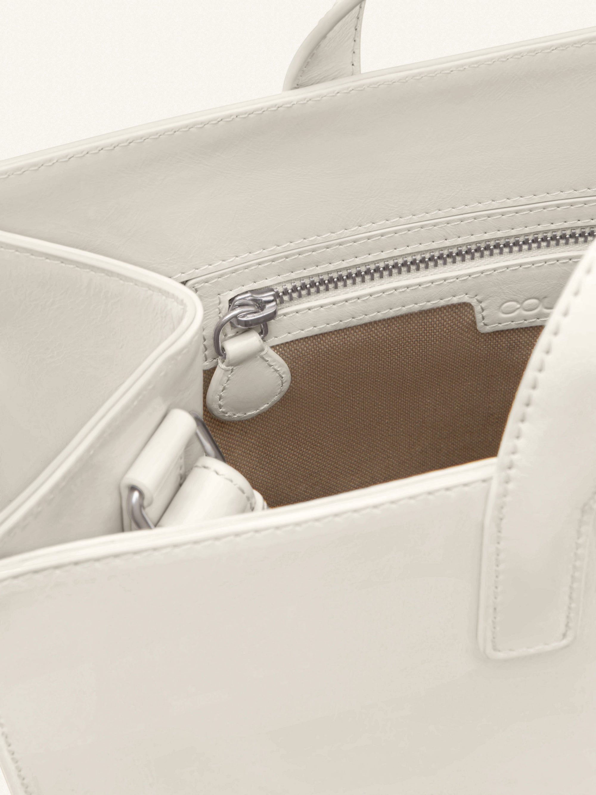 Heritage naplack leather tote Bag - Mastic Grey