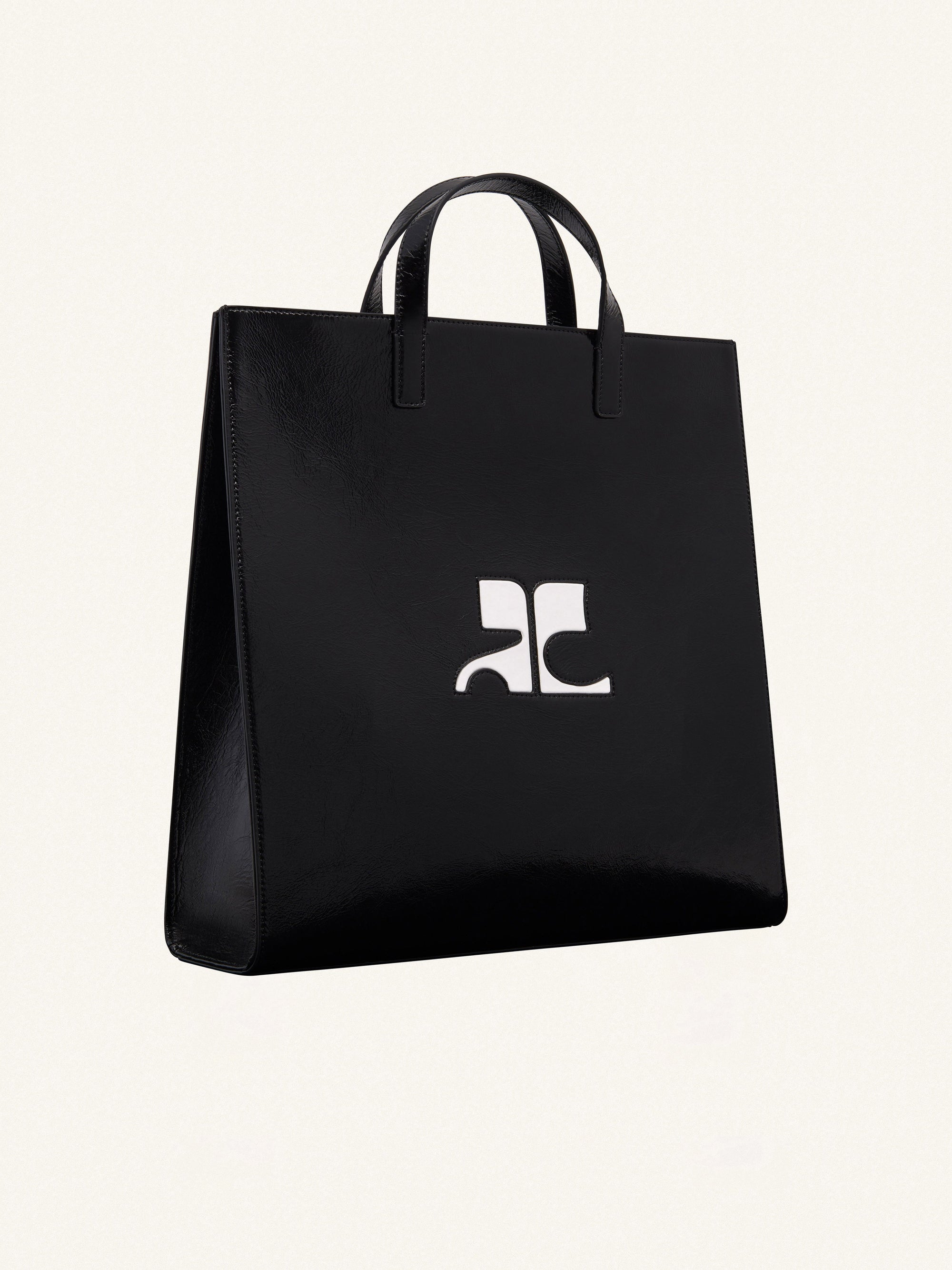 Heritage naplack leather tote Bag - Black