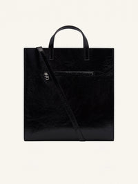 Heritage Naplack Leather Tote Bag - Black