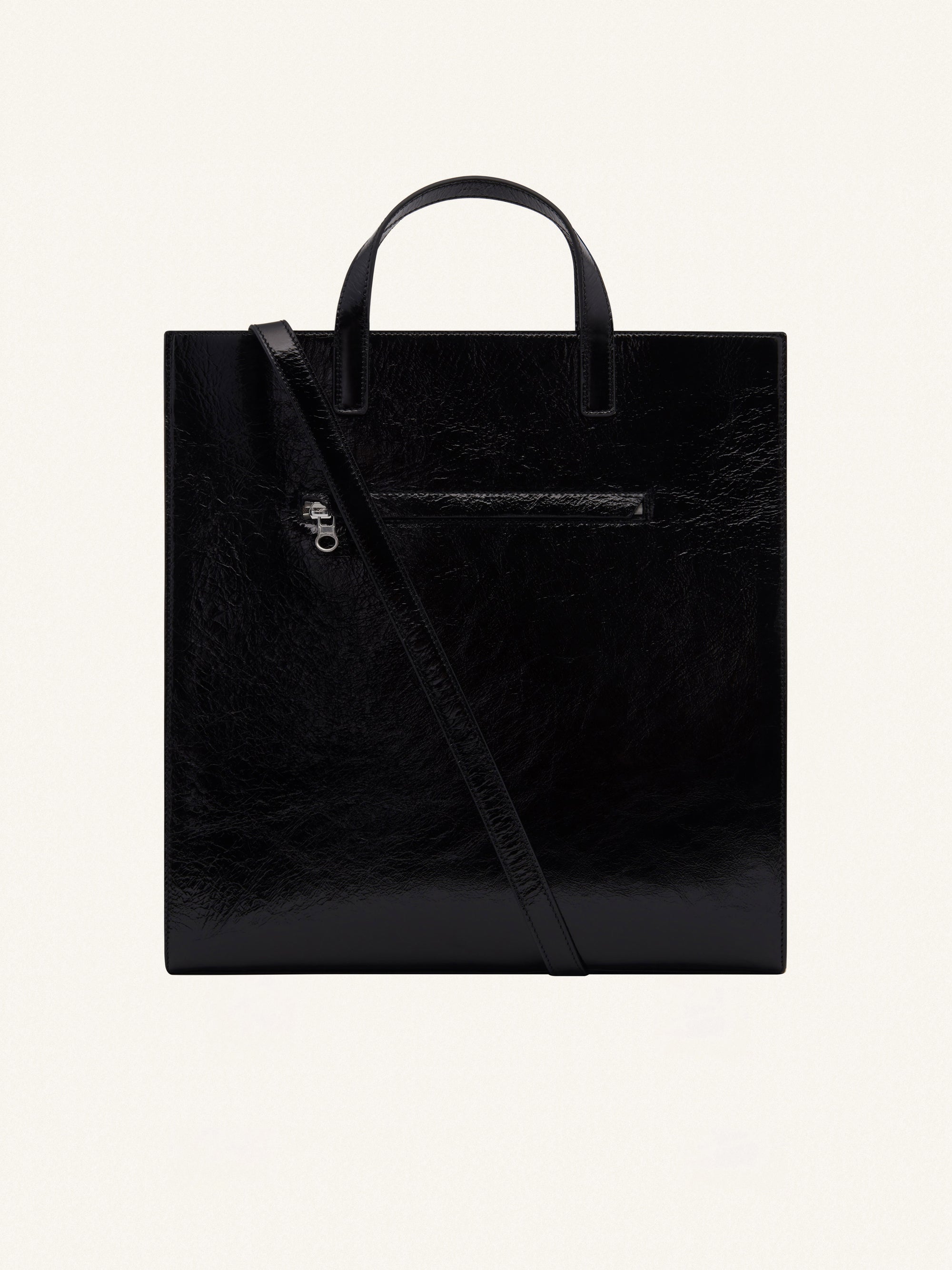 Heritage Naplack Leather Tote Bag - Black