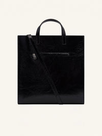 Heritage naplack leather tote Bag - Black