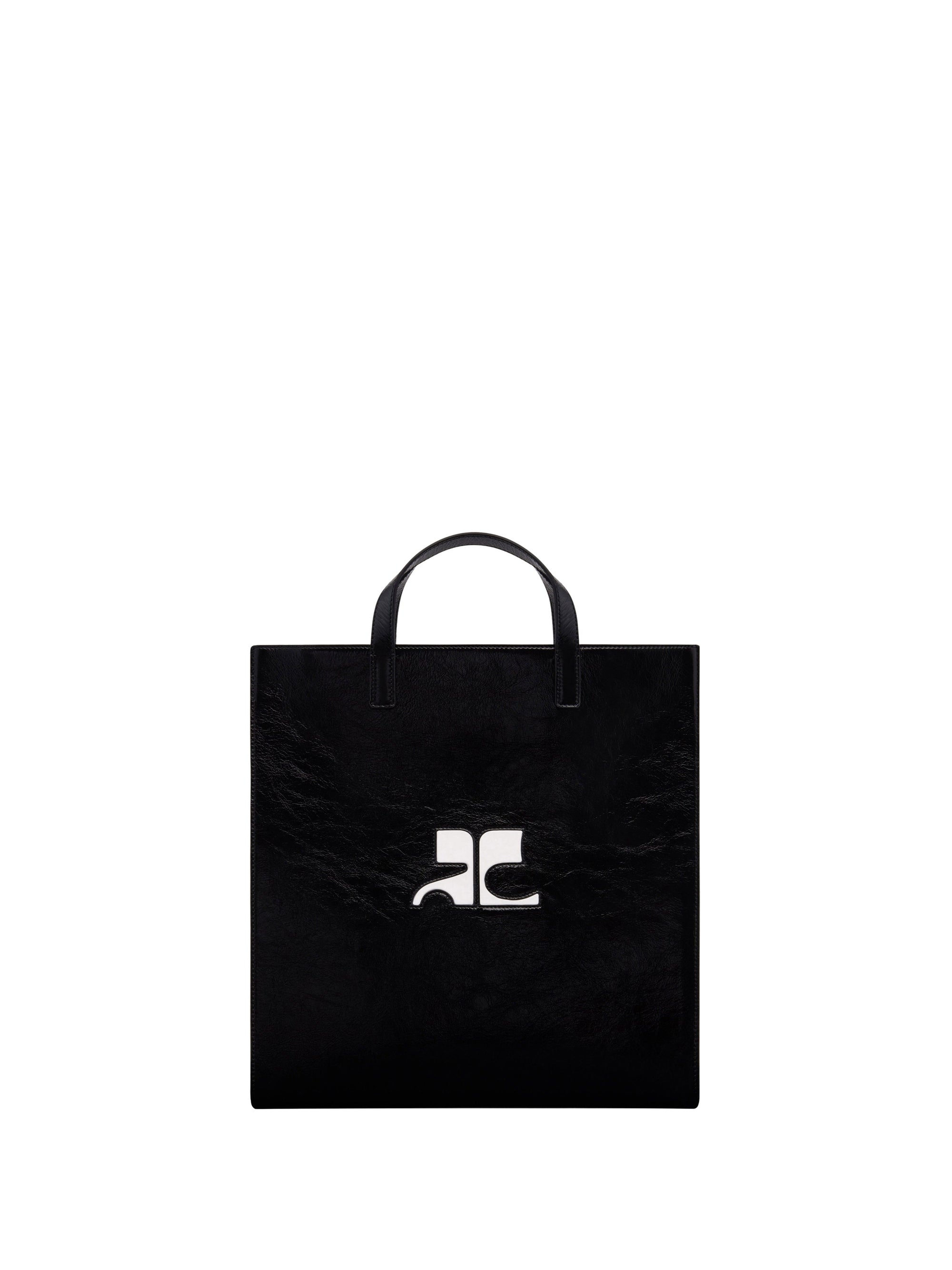 Heritage naplack leather tote Bag - Black