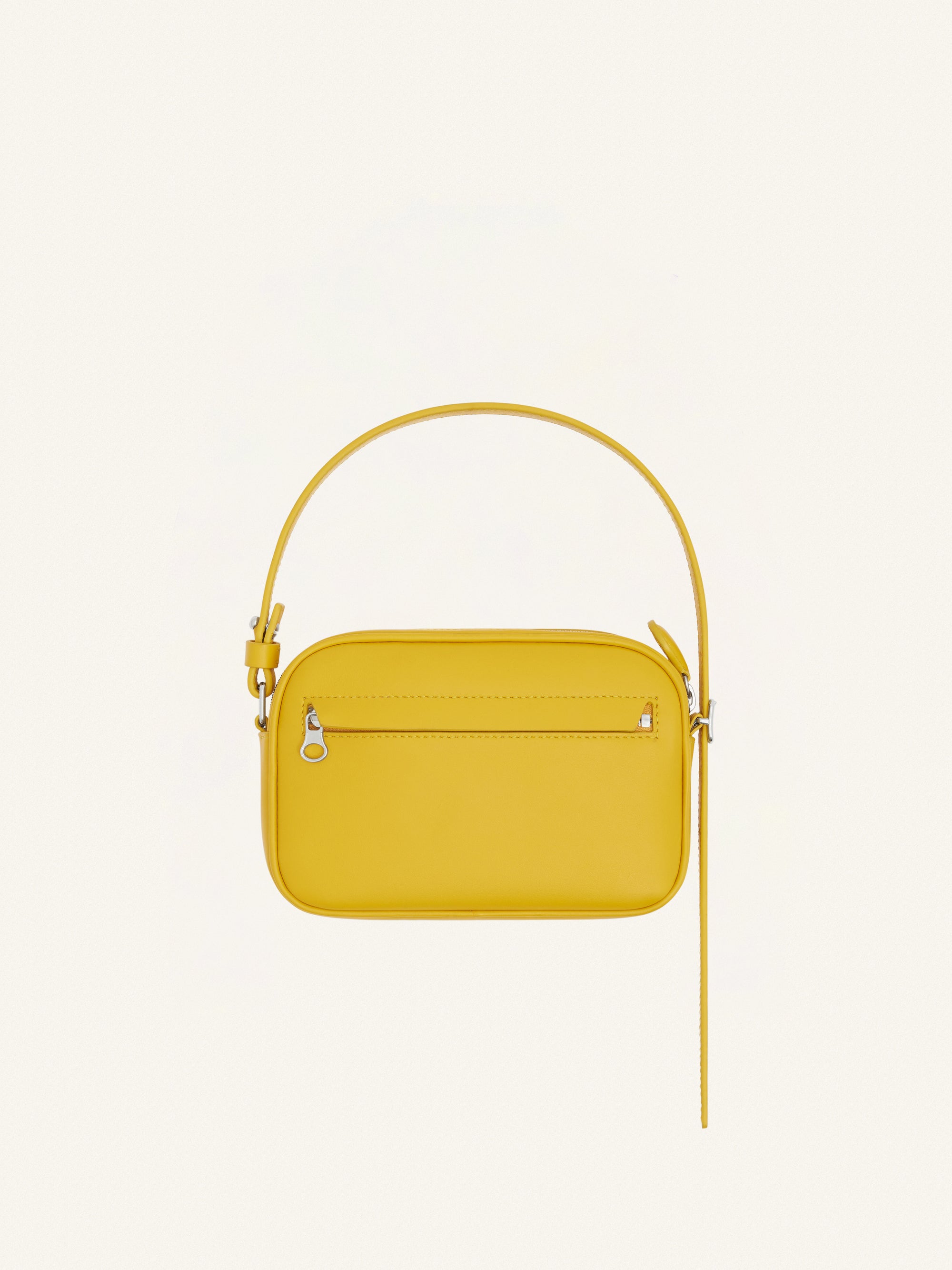 Slim leather camera Bag - Ocre