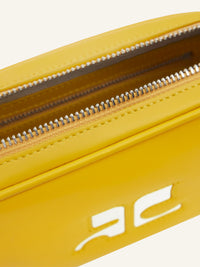 Slim leather camera Bag - Ocre