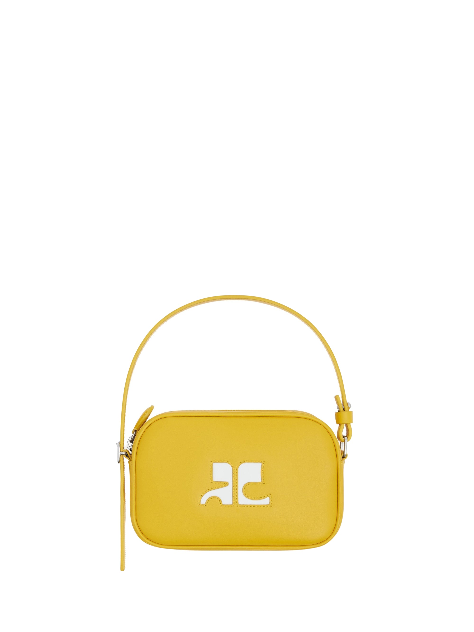 Slim leather camera Bag - Ocre