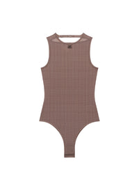 Buckle checked 2nd skin Body - Brown