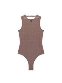 Buckle checked 2nd skin Body - Brown & White