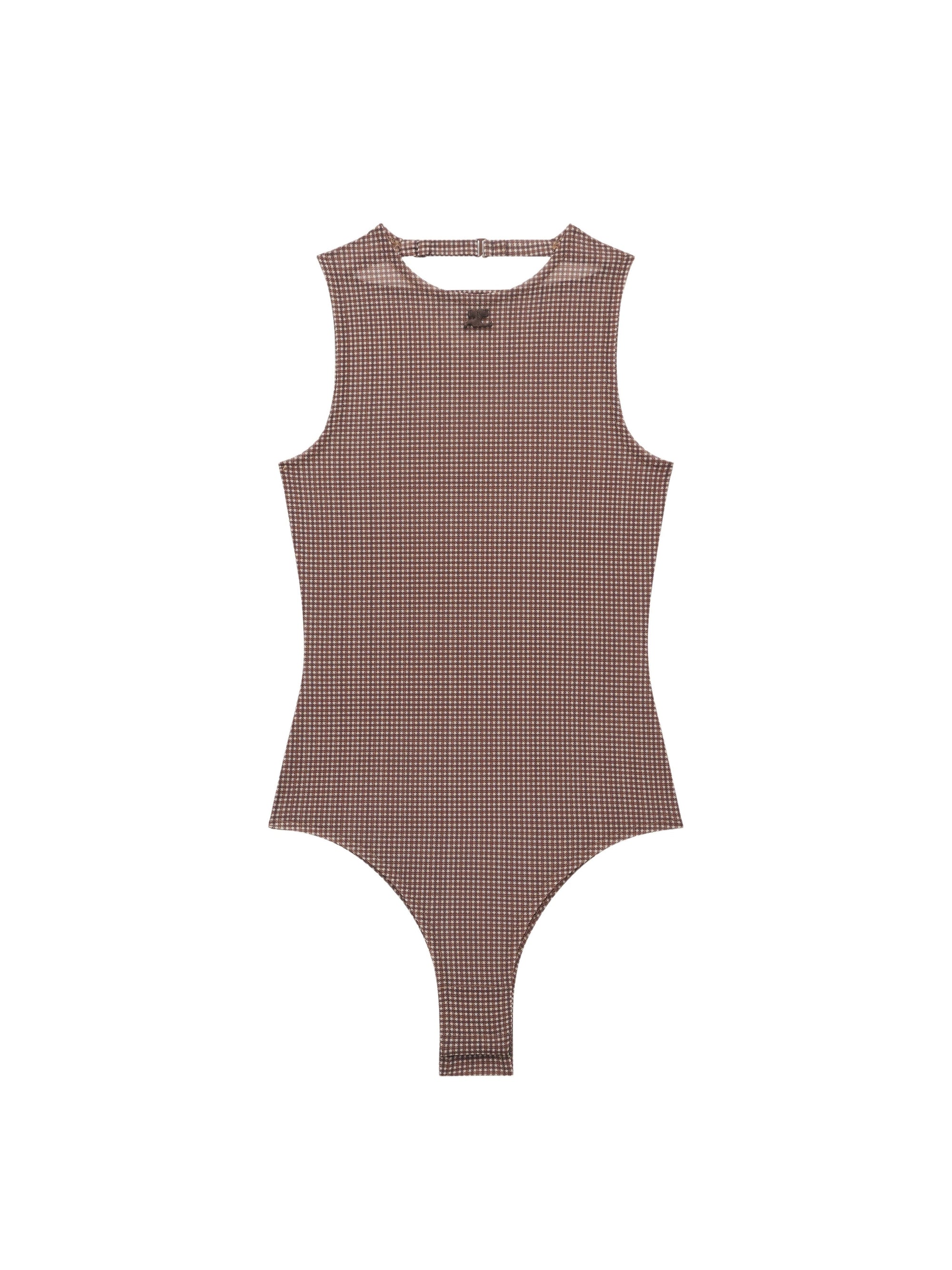 Buckle checked 2nd skin Body - Brown & White