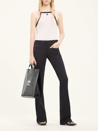 Buckle contrast tank Top - Lime Stone & Black