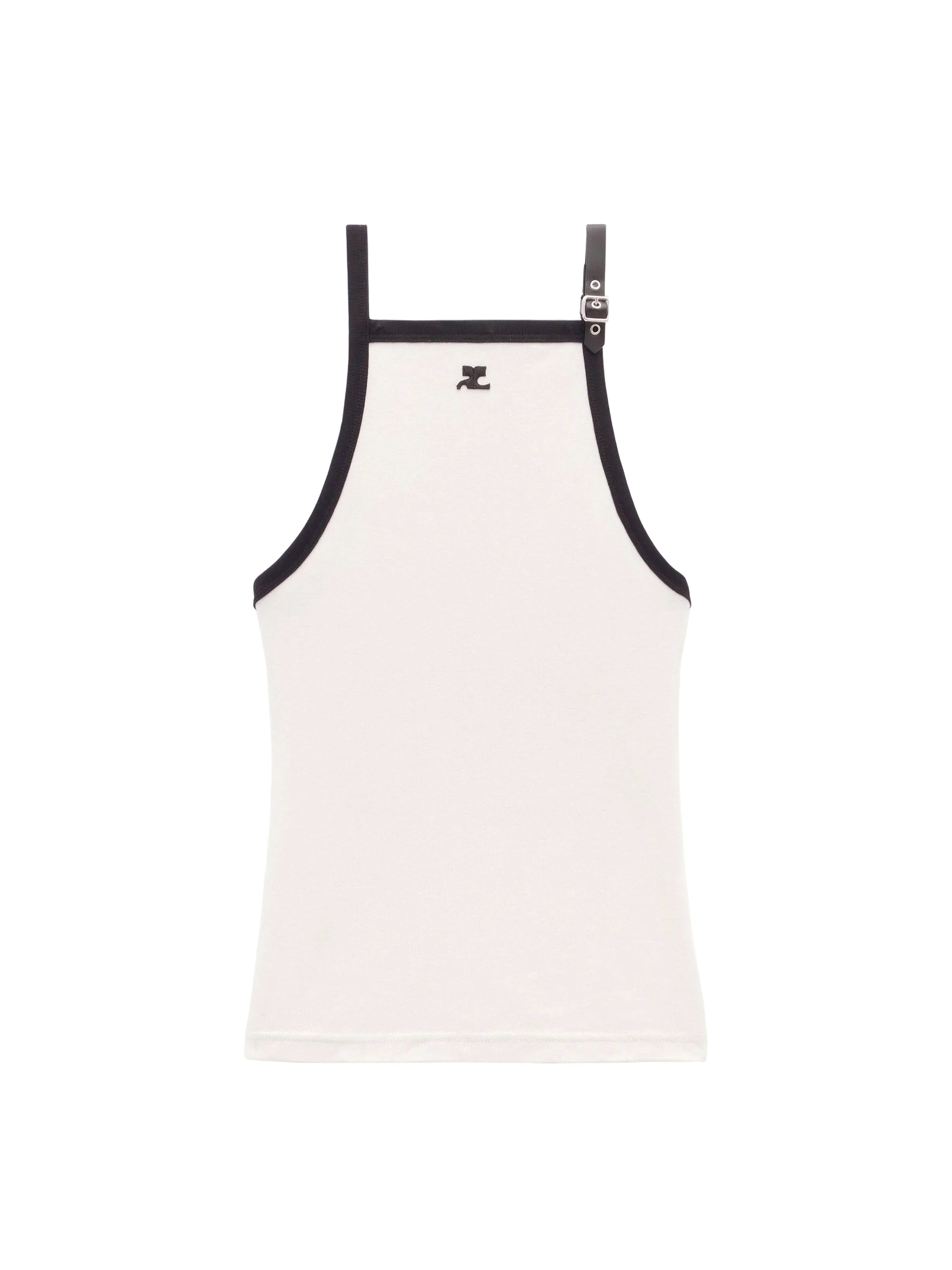 Buckle contrast tank Top - Lime Stone & Black