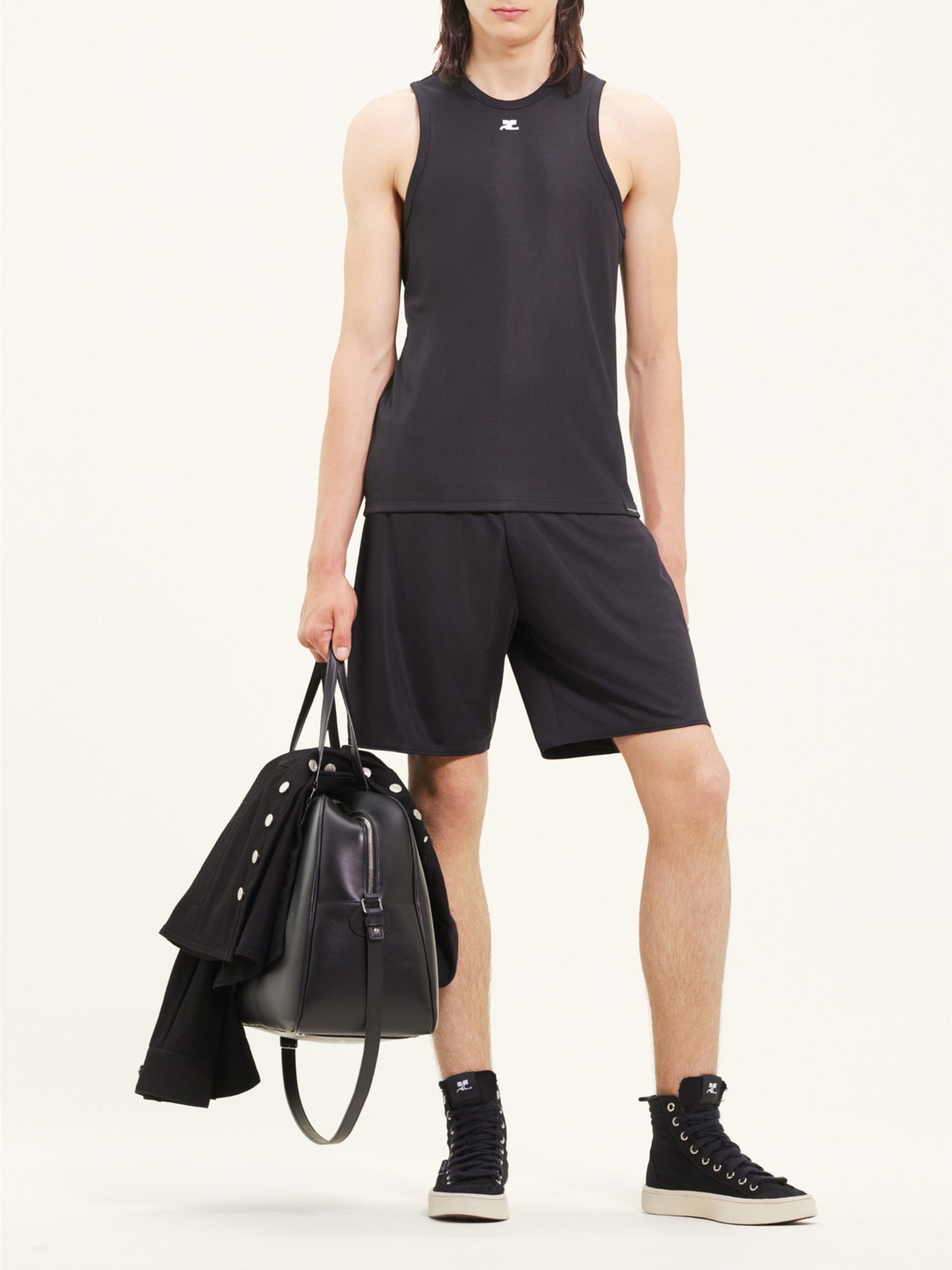 Sports light lycra tank Top - Black