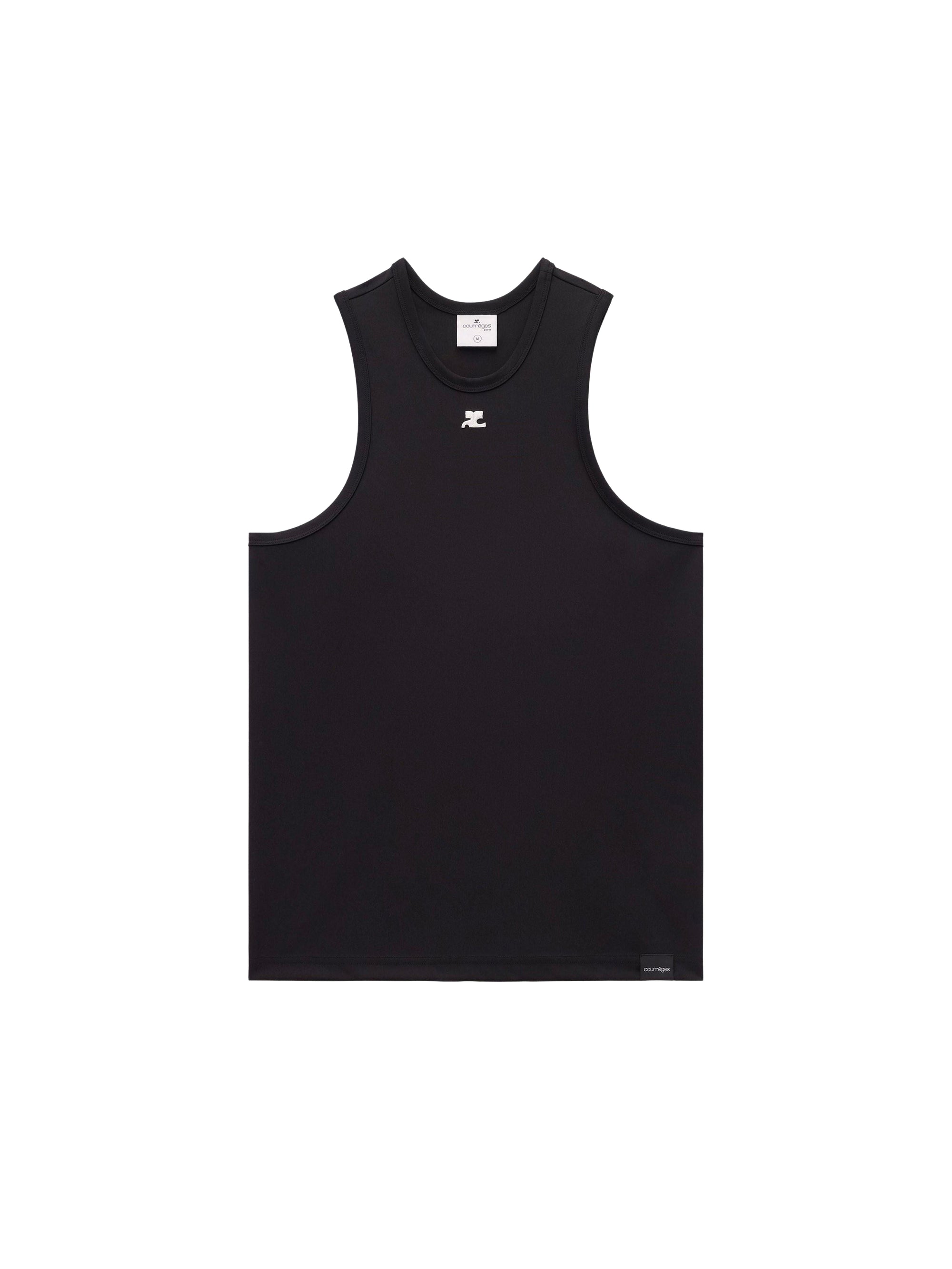 Sports light lycra tank Top - Black