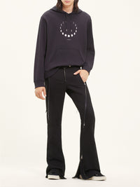 Moon fleece Hoodie - Black