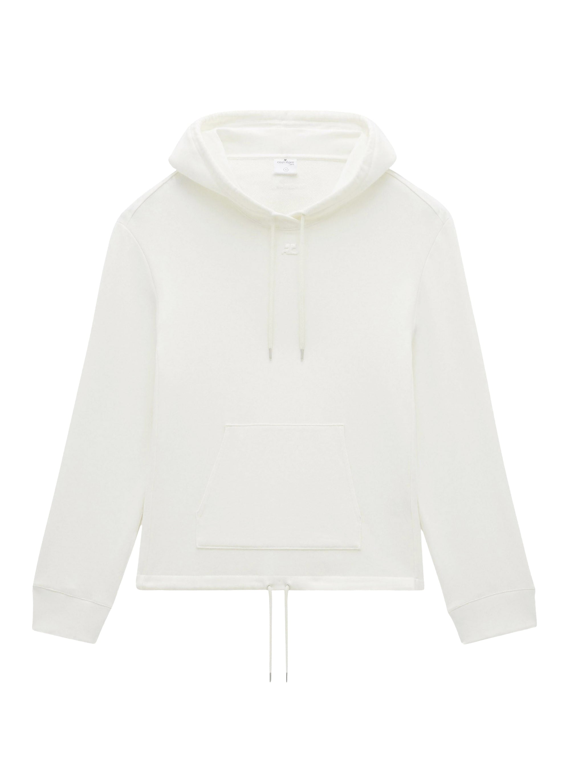 Elasticated fleece Hoodie - Heritage White