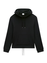 Elasticated fleece Hoodie - Black