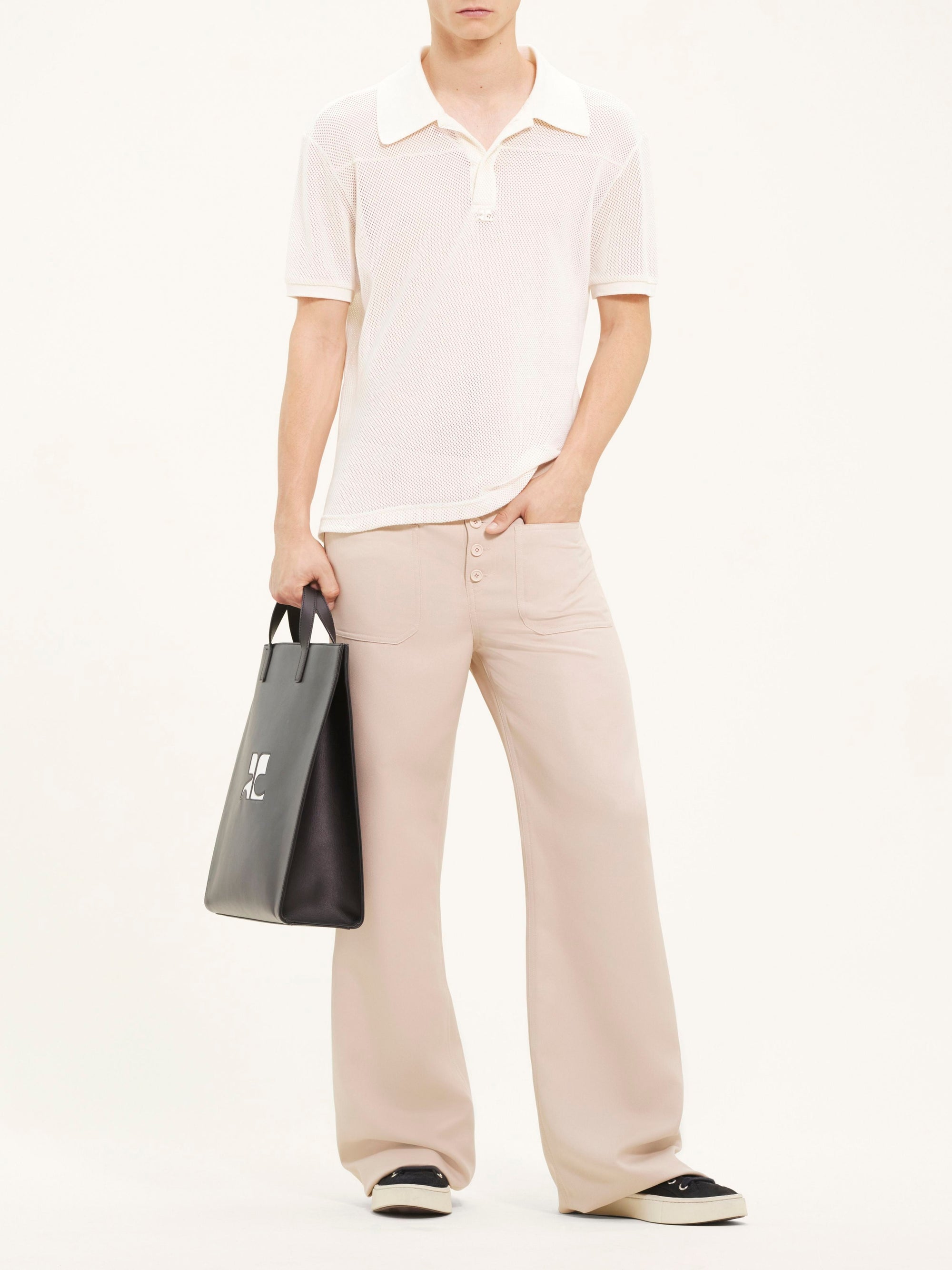 Ac mesh Polo - Natural