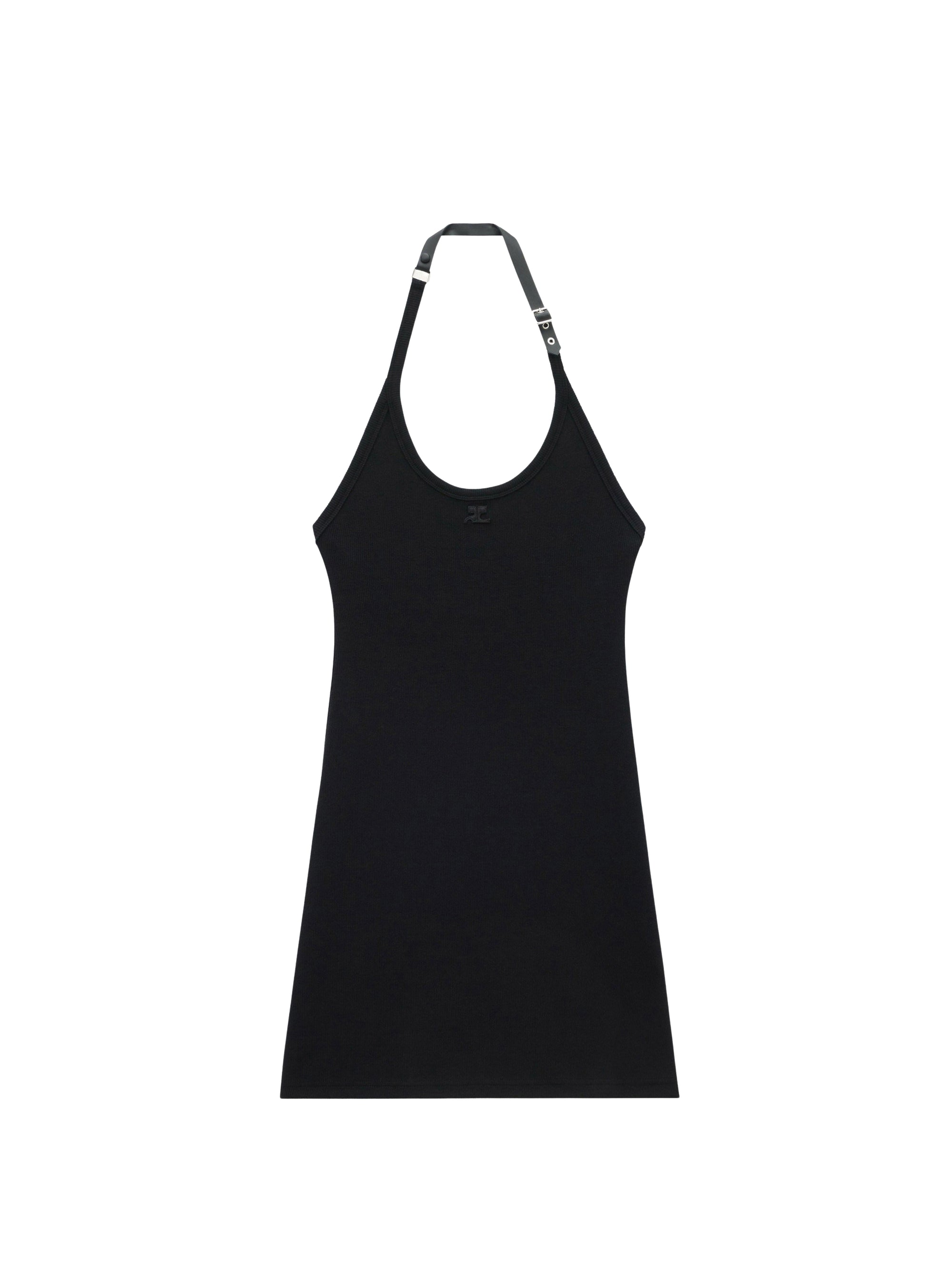 Holistic buckle 90's ribs long Dress - Black