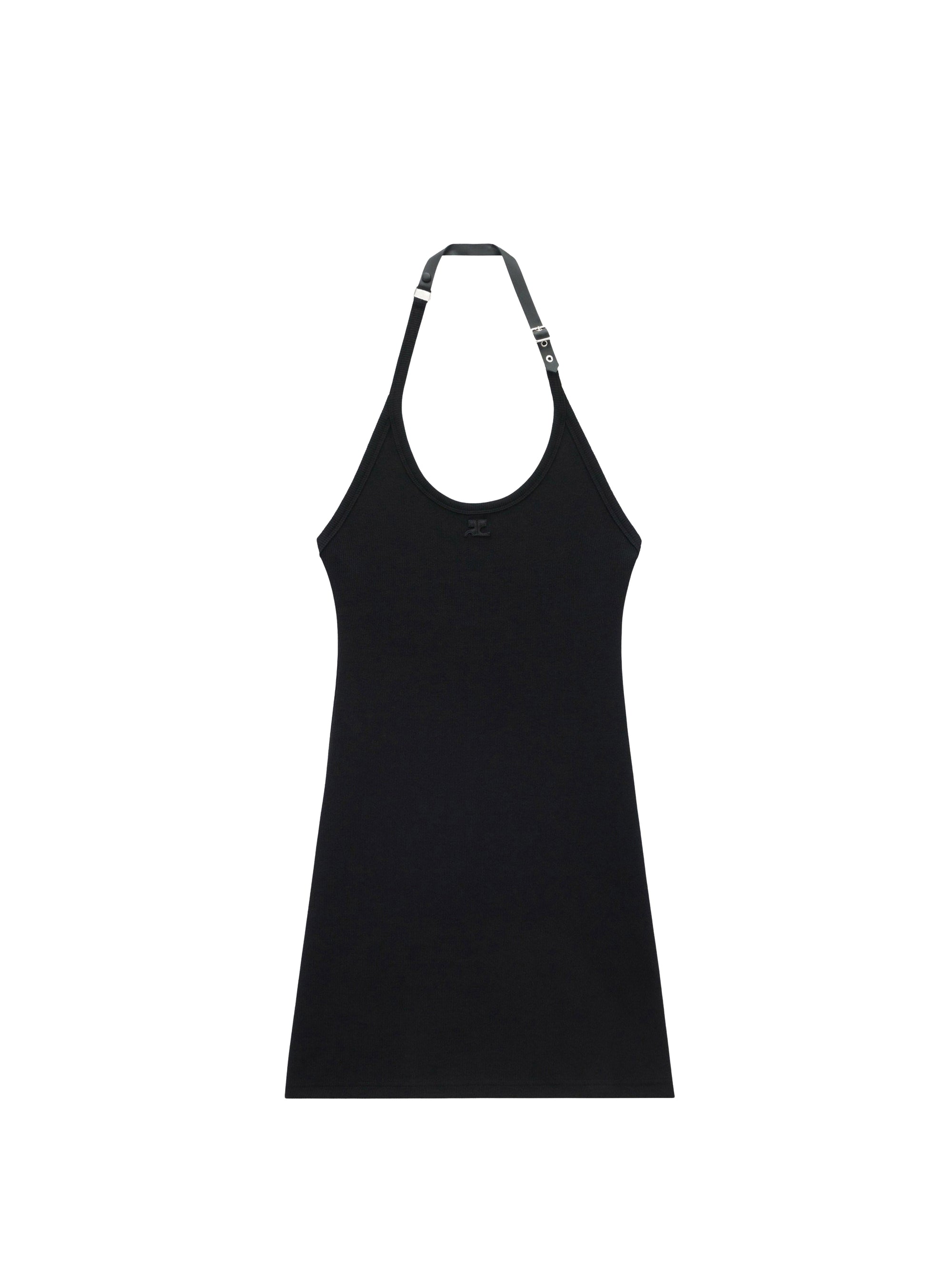 Holistic buckle 90's ribs long Dress - Black