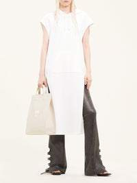 Cocoon fleece hooded Tunic - Heritage White