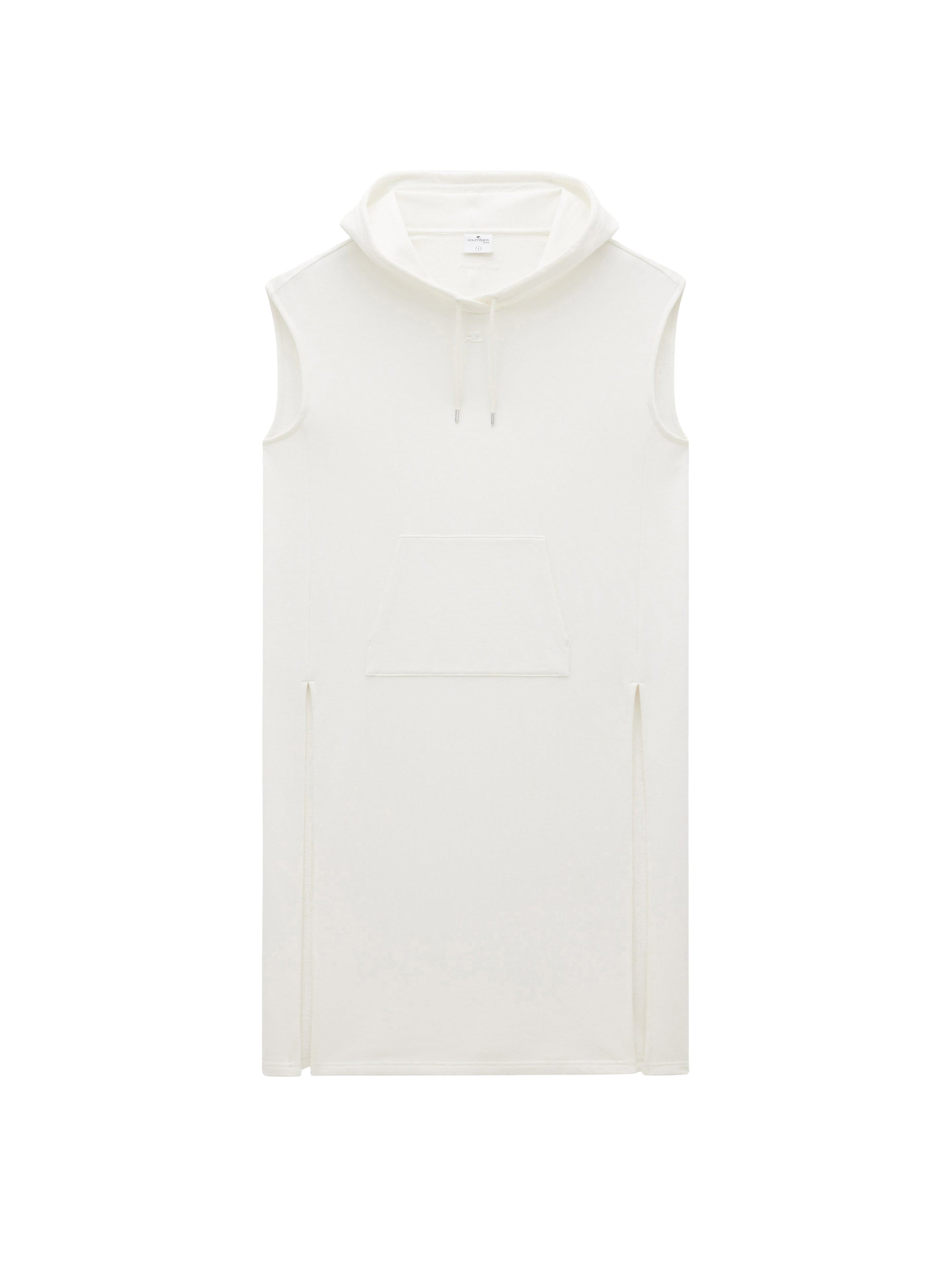 Cocoon fleece hooded Tunic - White