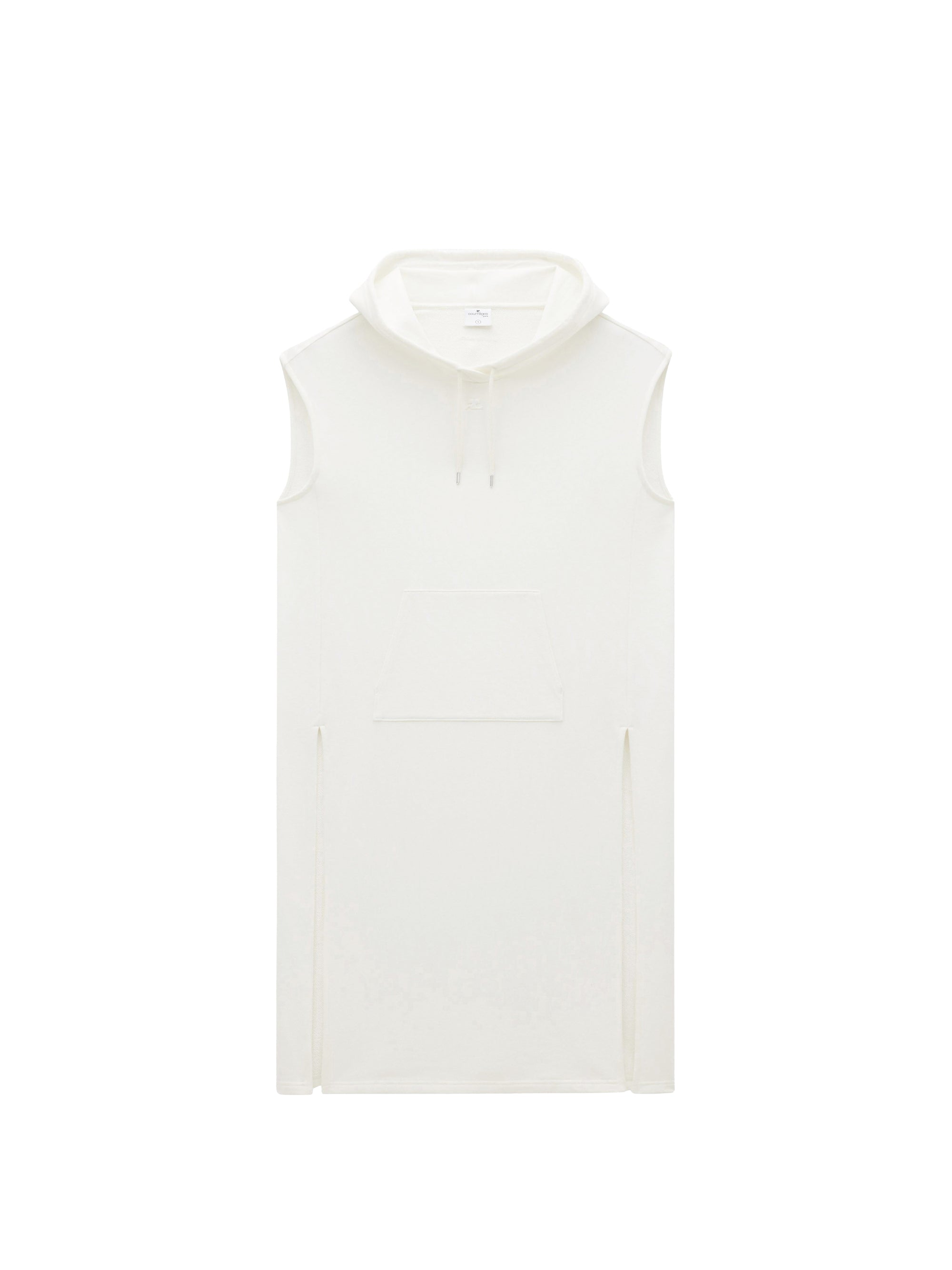Cocoon fleece hooded Tunic - Heritage White