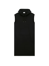 Cocoon fleece hooded Tunic - Black