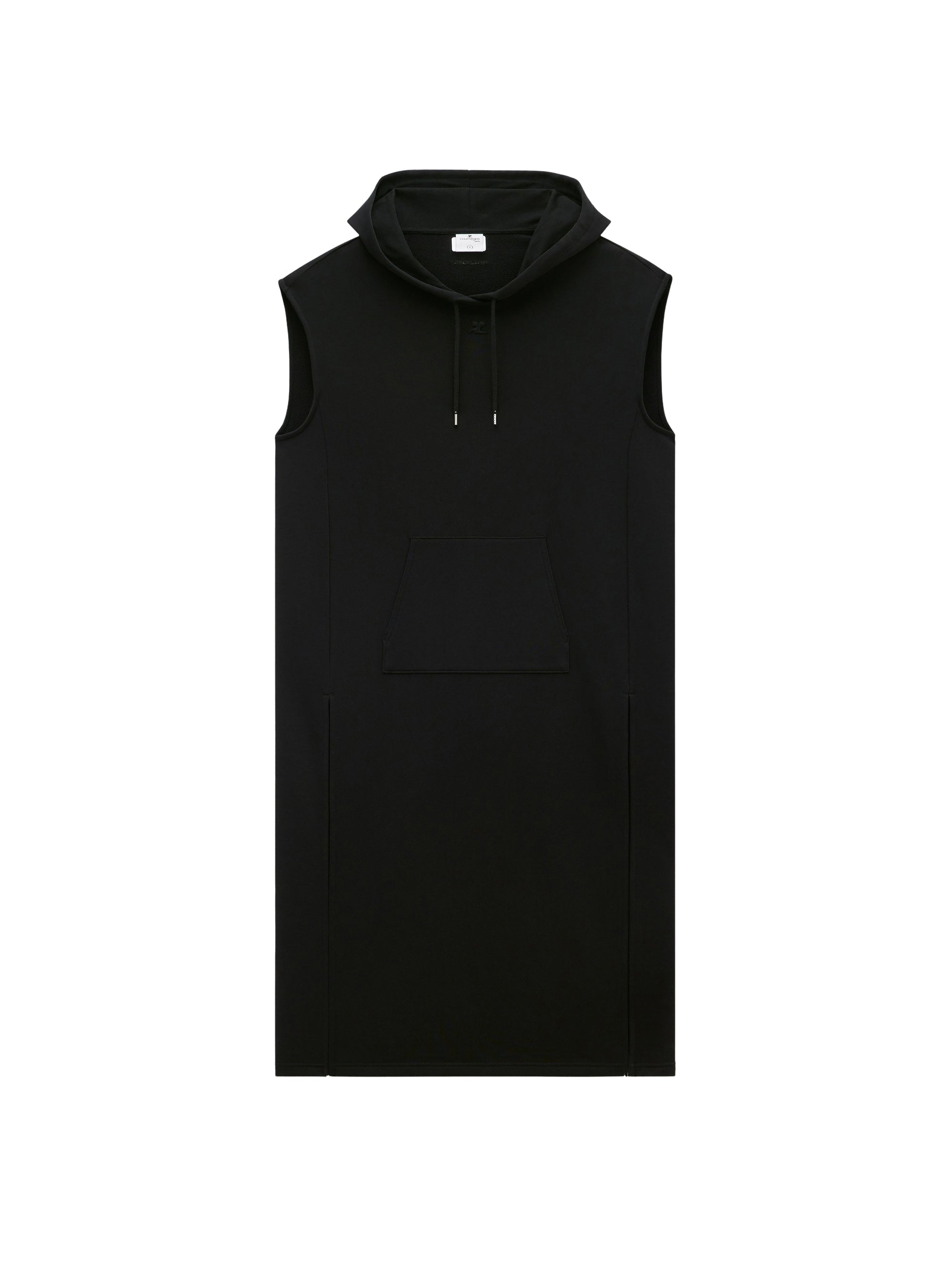 Cocoon fleece hooded Tunic - Black