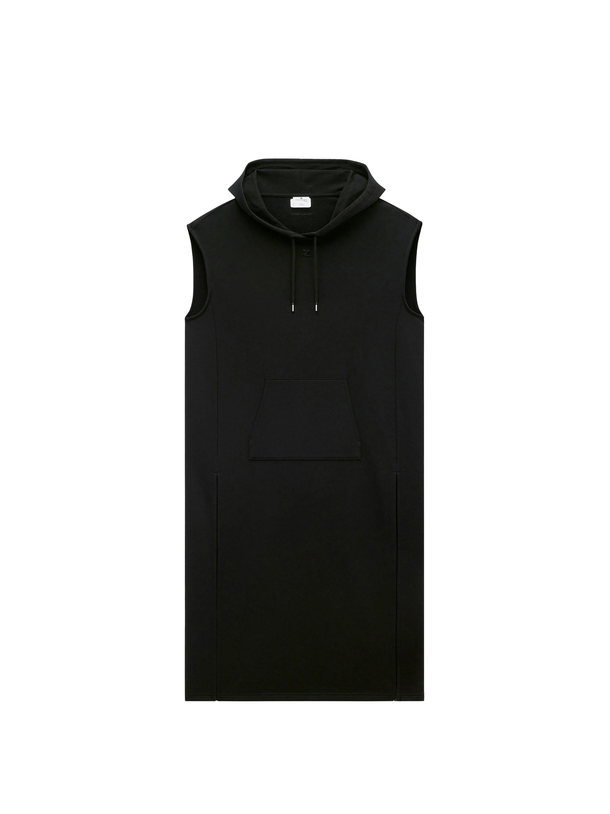 Cocoon fleece hooded Tunic - Black