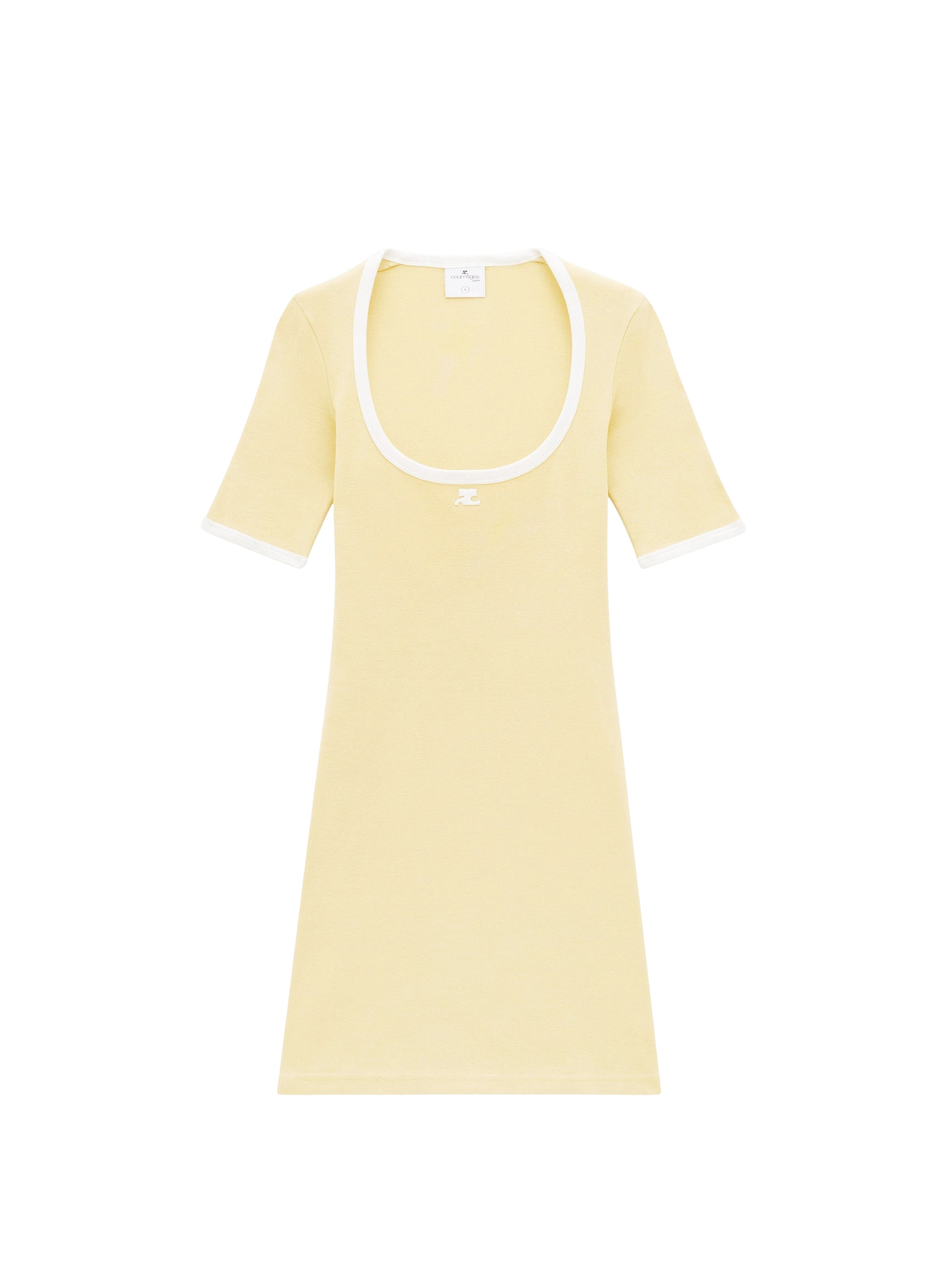 Holistic contrast Dress - Pollen & White